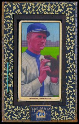 Picture, Helmar Brewing, T206-Helmar Card # 438, Walter JOHNSON (HOF), Hand, ball in mitt, Washington Senators